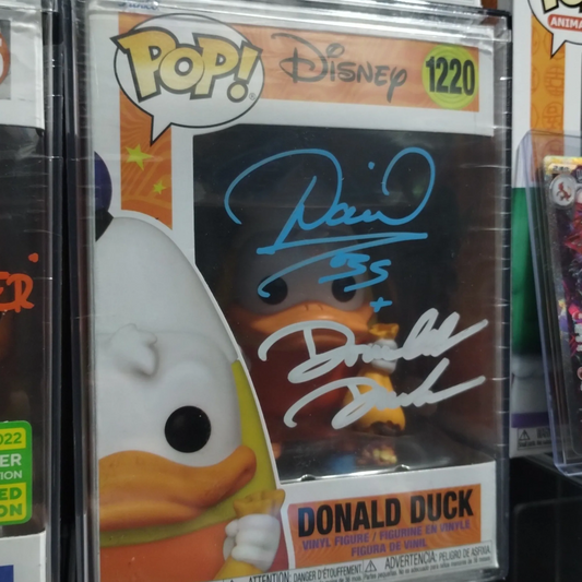 autographed Donald Duck Funko Pop