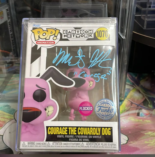 autographed Courage the cowardly dog Funko Pop