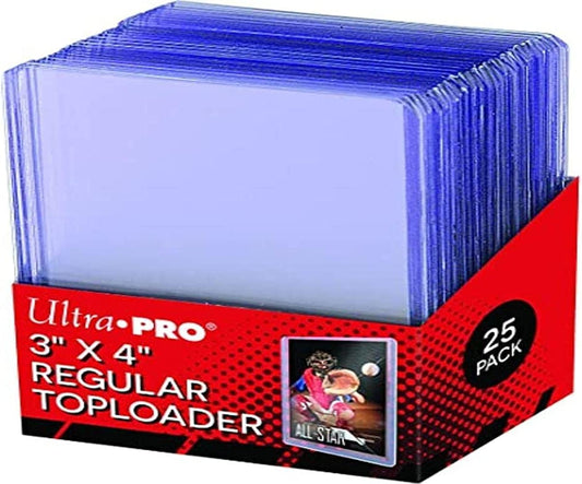 3" X 4" Clear Regular Toploader 25Ct Top Loaders for Cards Baseball Card Protectors Hard Plastic Hard Card Sleeves Toploader Card Protectors Card Top Loaders