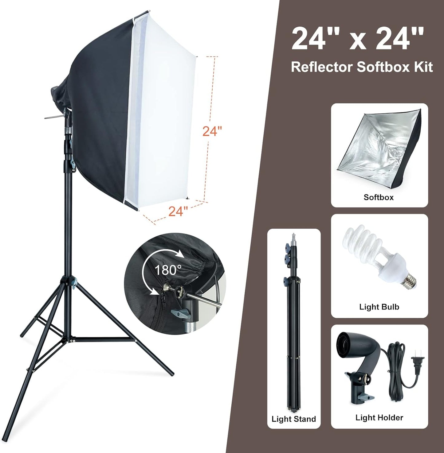 store Photo Video Studio Light Kit AM169 - Including 3 Color Backdrops (Black/White/Green) Background Screen