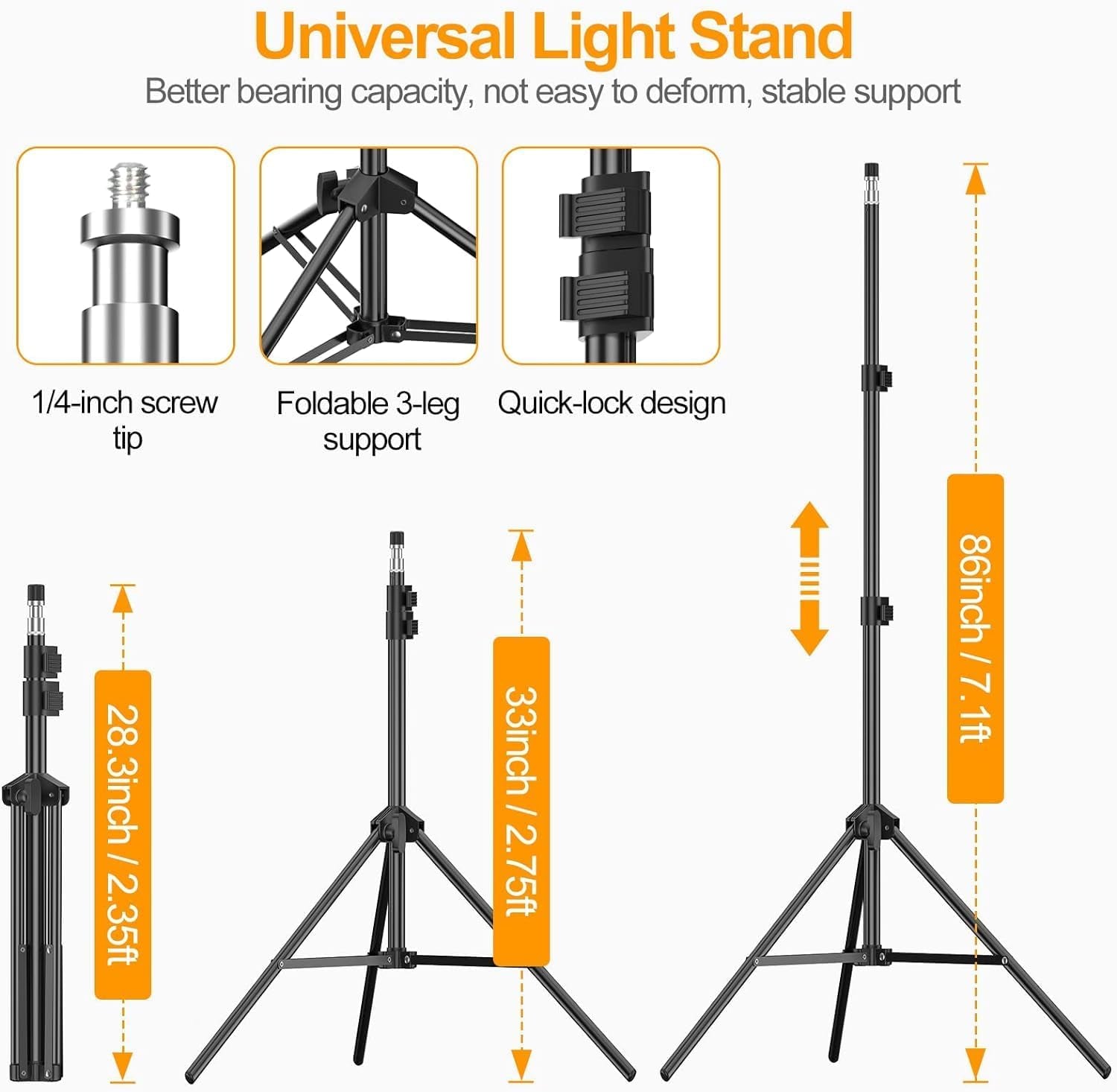 Upgraded Softbox Lighting Kit with Sandbag,24"X24" Softbox Photography Lighting ​With 135W E27 5500K Bulbs, Professional Studio Lights Equipment for Video Recording,Filming,Podcas