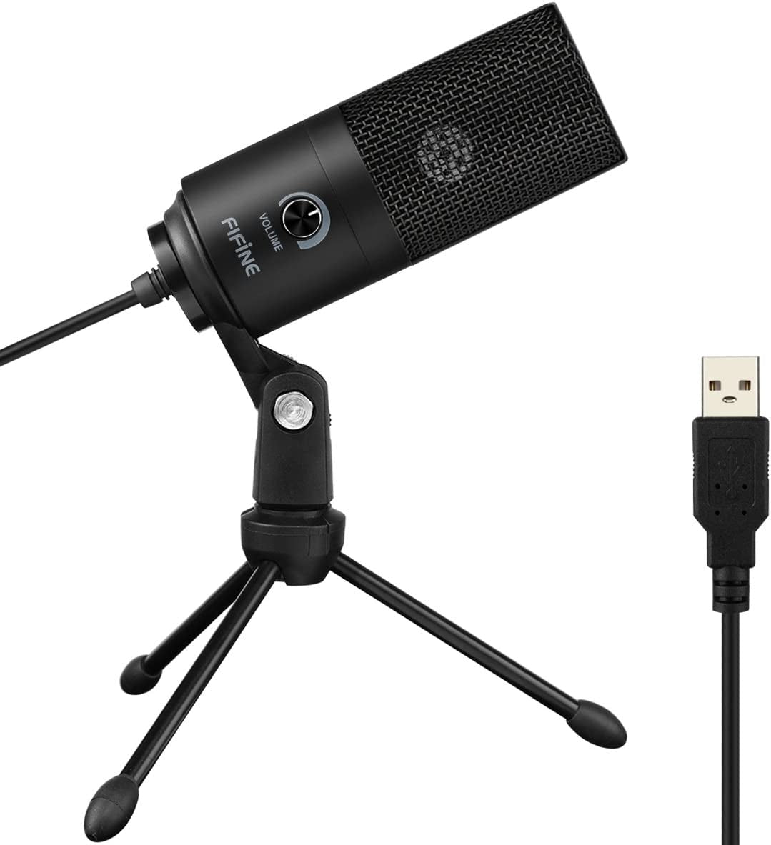 USB Microphone, Metal Condenser Recording Microphone for Laptop MAC or Windows Cardioid Studio Recording Vocals, Voice Overs,Streaming Broadcast and Youtube Videos-K669B