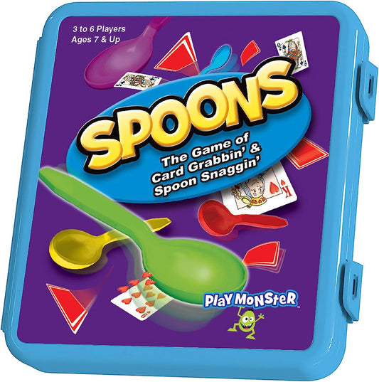 Spoons — Classic Game Comes with Spoons Included and Case for Easy Carrying! — 3-6 Players — for Ages 7+