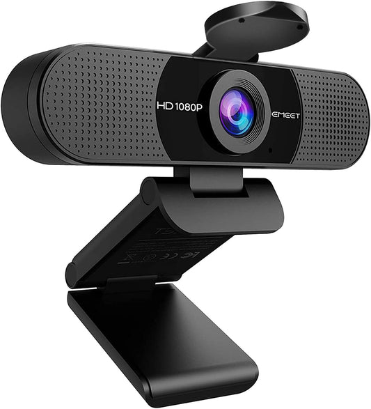 1080P Webcam with Microphone, C960 Web Camera, 2 Mics Streaming Webcam, 90°View Computer Camera, Plug and Play USB Webcam for Online Calling/Conferencing, Zoom/Skype/Facetime/Youtube, Laptop/Desktop