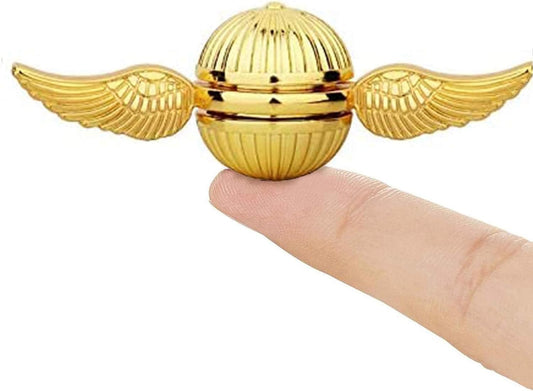 Golden Fidget Spinner for Kids Adults, Finger Hand Spinner Toys Magic Orb Ball Stress Relief Sensory Toy for 3-12, Metal Fingertip Gyro Stocking Stuffer for Boys Age 6 7 8 9 10